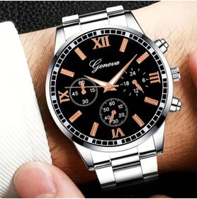 Resim Geneva Şık Erkek Çelik Quartz Kol Saati 