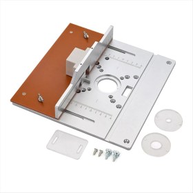 Resim Explosion1 Alüminyum Yönlendirici Tablo Ekleme Plaka Elektrikli Ahşap Frezeleme Yönlendirme Tahtası Geter Göstergesi Kılavuz Kılavuzu Set Tablo Saw Workbench-B (Yurt Dışından) 