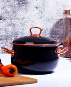 Resim Emaye 20 Cm 4 Litre Tencere Siyah Black-1204 