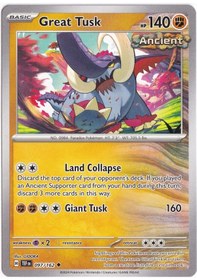 Resim Great Tusk 097/162 - Temporal Forces - Pokemon Kartı Mint 