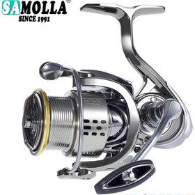 Resim SAMOLLA Ultra Hafif Döner Balık Makarası - Ağır Hizmet Tipi Tuzlu ve Tatlı Su Büyük Kapasiteli Makara, 7-12kg Maksimum Çekiş, Pürüzsüz Çekiş Sistemi, Hafif Çerçeve ve Metal Kaşık Uyumlu, Levrek, Turna, Alabalık, Somon, Tuna için (Profesyonel) 