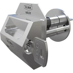 Resim Yuma Kilitli Kapı Güvenlik Çelik Rozeti Sağ 