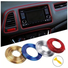 Resim Turcoshop11 Evrensel Pvc Oto Şeritleri 118 İnç Gümüş Mavi 2'li Set Dekorasyon Kolay Montaj 