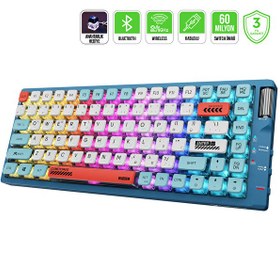 Resim Gamepower Sense TKL RGB Wireless/Bluetooth/Kablolu Mekanik Red Switch Gaming Klavye 