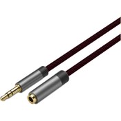 Resim DIGERUI Tiger Aux Kablo 3.5mm Stereo Jaklı 100cm Tax-201 Bordo 