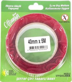 Resim Çift Taraflı Silikon Bant 40 MM x 5 Metre Yüksek 