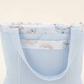 Resim Bebek Bakım Çantası - Bebe Mavi Petek - Uykucu Ördek 