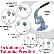 Resim Klinkshop Tulumba Pres Mavi Full Set Kuşgözü, Çıtçıt, Klikıt, Rivet Basma Aparatları 