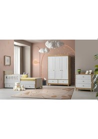 Resim Aymini Milano Bebek Odası Takımı Mia Beyaz 