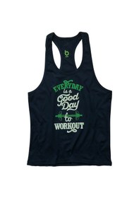 Resim Bluu Fitness Gym Tank Top Sporcu Atleti Good Day Lacivert 