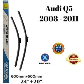 Resim Audi Q5 2008 2009 2010 2011 Uyumlu 24"+20" İnç Araca Özel Ön Cam Silecek Süpürgesi Takımı 600+500mm 