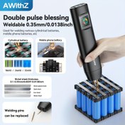 Resim AwTZ Çift Nabız Kaynak Makinesi - Taşınabilir Lityum Pil Lehimleme Demiri, 1800mAh Şarj Edilebilir, 0.5mm Hassas Uçlar, Nikel Alaşımlı Makaslar, Kendin Yap Tamirleri ve Ev Kullanımı için İdeal, Pil ile Çalışan Tabanca | Ergonomik Tasarım | Çok Yönlü Kaynakçı 