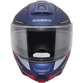 Resim Schubert C5 Omega Blue Çene Açılır Motosiklet Kask Mavi - Kırmızı 