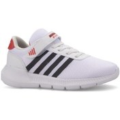 Resim Prego Bestof Cırtlı Unisex Çocuk Spor Ayakkabı Beyaz-Siyah 