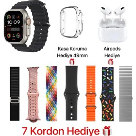 Resim Leerfei Watch Ultra 2 Max Suit Akıllı Saat 7 Kordon 1 Kulaklık Seti 