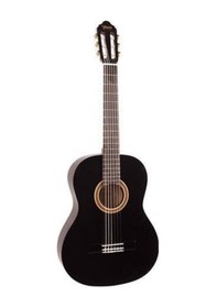 Resim Valencia Vc101tbk 1/4 Klasik Gitar - Siyah Başlangıç Seviyesi Sap Ayar Çeliği Truss Rod Özelliği, Küçük Eller İçin İdeal Skala, Şık Siyah Bitiş Ve Konforlu Çalım 