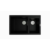 Resim Polex Cristal Lux Granit Eviye P1.75 Siyah 