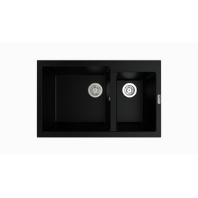 Resim Polex Cristal Lux Granit Eviye P1.75 Siyah 
