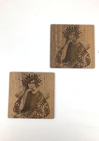 Resim Bardak Altlığı Model -23 Kahverengi 