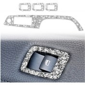 Resim Bmw 3 Serisi E90 / 320i / 325i 2005-2012 Araba Cam Kaldırma Paneli Katlanır Anahtar İle 37.8cm Elmas Dekoratif Etiket, Sol Sürücü 1 Adet 