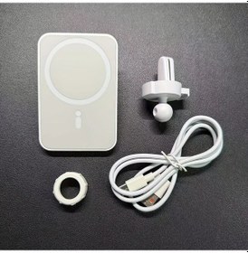 Resim Challenger Beyaz 15w Manyetik Araç Şarj Cihazı Otomatik Hizalama Kablosuz Telefon Şarj Aleti 