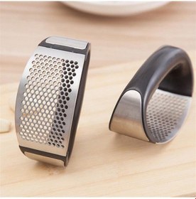 Resim Yeni Sarımsak Ezici Paslanmaz Çelik Garlic Press 4741 Ahşap - Pudra 