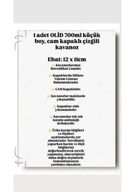 Resim 700 Ml Cam Kavanoz Kapaklı Bakliyat, Baharat & Kuru Gıda Saklama Kabı Şeffaf, Dayanıklı Cam 