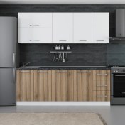Resim Minar 215 Cm Mutfak Dolabı Beyaz Dore 215-D1 