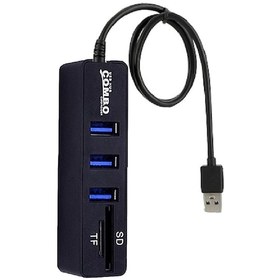 Resim Mkey USB Çoğaltıcı USB Çoklayıcı Tf Kartlı Sd Kartlı USB Hub 