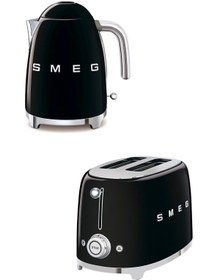 Resim Smeg Siyah Kettle Ve 2x1 Ekmek Kızartma Makinesi Seti Klf03bl-tsf01bl 