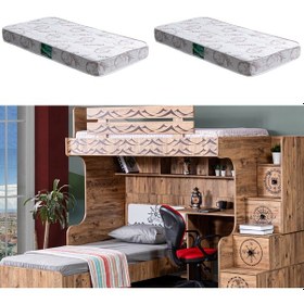 Resim Ranza , Kaptan Ranza Karyola Masa 2 Adet Comfort Yatak 90 X 190 CM 