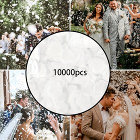Resim 10000 adet Beyaz Kalp Şekilli Konfeti Kağıdı Süslemeleri - Düğün, Sevgililer Günü ve Parti Hediyeleri için İdeal - Düğün ve Parti Sevginleri için Mükemmel Hediye, Düğün Süslemeleri 