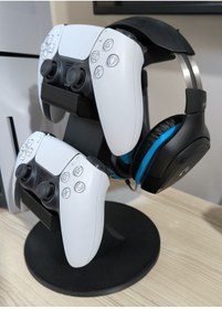 Resim Ps5 2li Kol Tutucu + Kulaklık Standı 3 İn 1 
