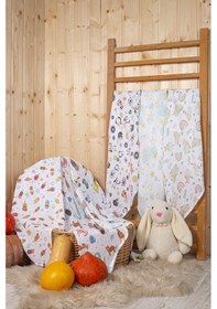 Resim Dijital Baskılı 6lı Çok Amaçlı Müslin Örtü Seti - 75x75 Çok Renkli 