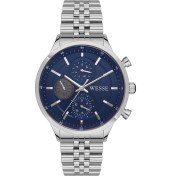 Resim Wesse Wwg207402 Quartz Çelik Gri Mavi Kadran 43 Mm Erkek Kol Saati Gri 