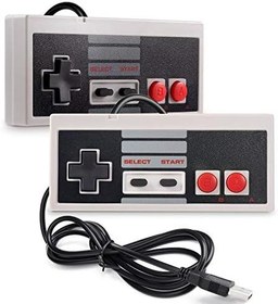 Resim TRIXES 2'li paket NES Look Alike Denetleyicileri - PC Bilgisayar MAC Raspberry Pi için USB Retro Oyun Joypadleri 