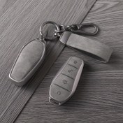 Resim BYD Song Plus, Atto 3, Han EV, Tang DM, Qin Seal, Dolphin için Premium TPU Araba Anahtar Fob Kılıfı - Metal Anahtar Halkalı, Antika Bronz Kaplama, Dayanıklı & Şık Tasarım, Araç Aksesuarı, Düzgün Dikdörtgen Şekil, Dokulu Yüzeyli 