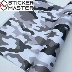 Resim Kamuflaj Kaplama Folyosu | Arctic Snow ve Black Camo Araç ve Laptop Vinili - Kar Camo / 50X152 CM 