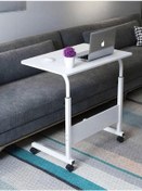 Resim Yükseklik Ayarlı Laptop Sehpası Ve Çalışma Masası - Beyaz 