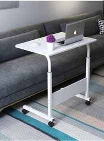 Resim Yükseklik Ayarlı Laptop Sehpası Ve Çalışma Masası - Beyaz 