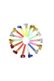 Resim 100 Adet Kaynana Dili Düdük Parti Düdüğü Sesli Düdük Renkli Uzayan Düdük Renkli Düdük 