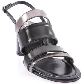 Resim Dgn 310-23y Kadin Topuklu Sandalet 310-2162-R13746 Siyah Platin 