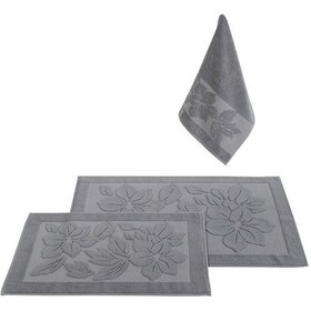 Resim Derya Banyo Paspas Takımı 3Lü Füme 