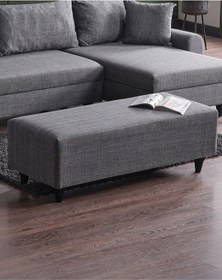 Resim Kagu Corner Flavia Puf Gri 