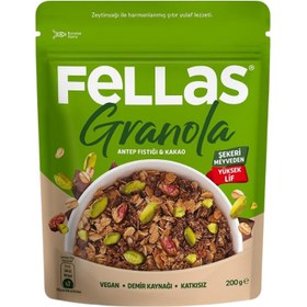 Resim FELLAS Granola - Antep Fıstığı & Kakao 200g 