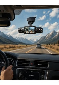 Resim Ilkeshop Araç İçi Kamera Full Hd Gece Görüşlü 4 Kamera Destekli Geniş Açılı Kayıt 