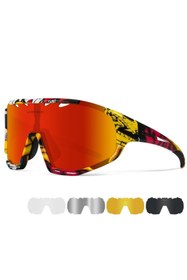 Resim Genel Markalar Polarize Anti-uv Outdoor 5 Lens Ultra Hafif Spor Motorsiklet Bisiklet Kayak Güneş Gözlüğü 