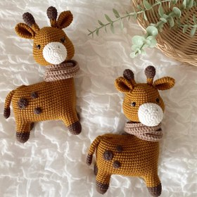 Resim Amigurumi Sevimli Zürafa Oyuncak 