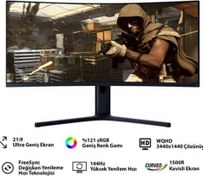 Resim Mi Curved Bhr4269Gl 34" 144Hz 4Ms (Hdmı+Display) Freesync Wqhd Led Monitör Çin Versiyon 
