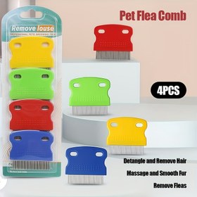 Resim Pet Pire Tarak Şeker Renk Seti, İnce Dişli Pire Tarama Aleti, Kedi ve Köpekler İçin Evcil Hayvan Malzemeleri 